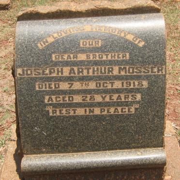 MOSSER Joseph Arthur -1918