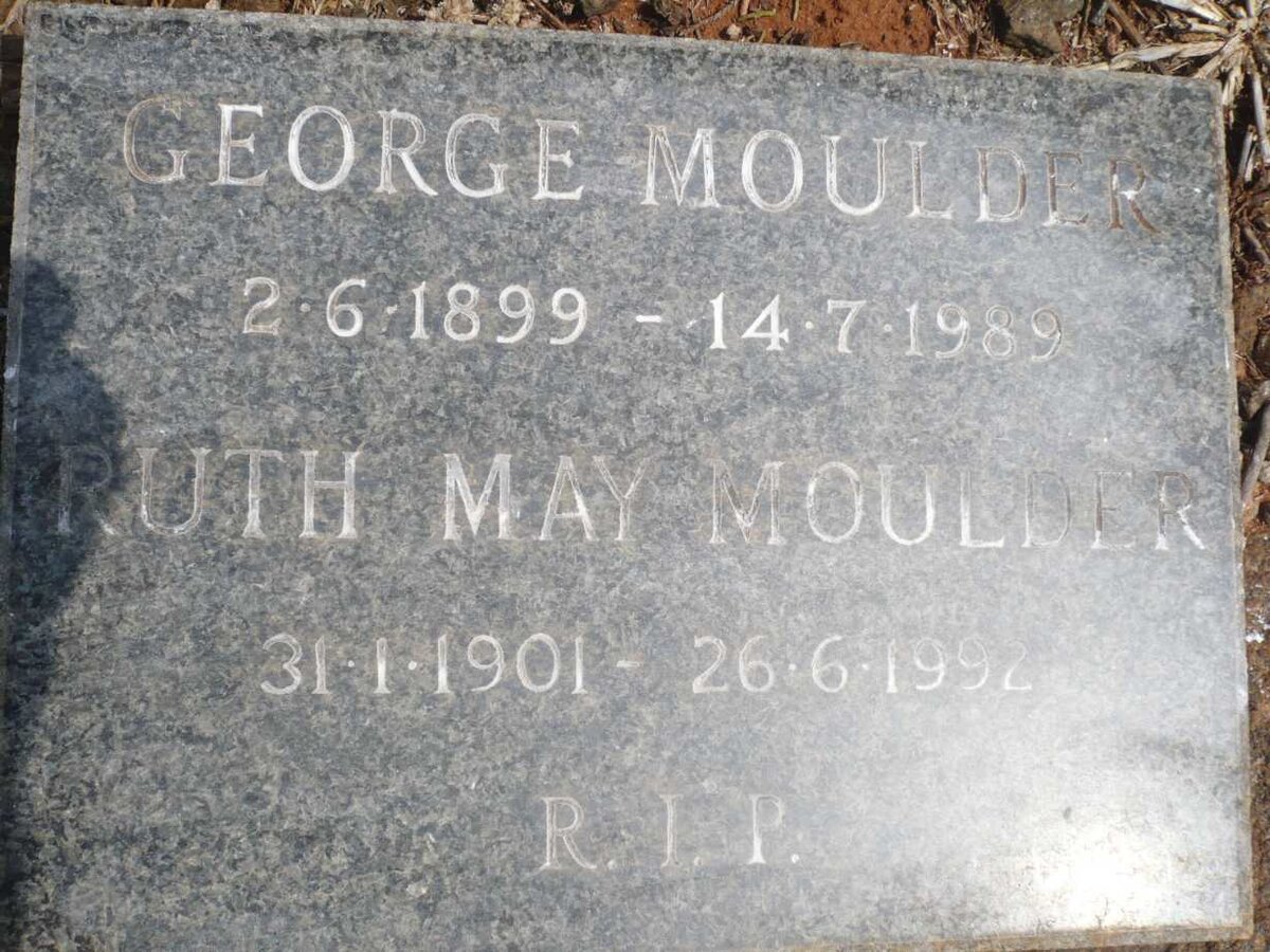 MOULDER George 1899-1989 &amp; Ruth May 1901-1992