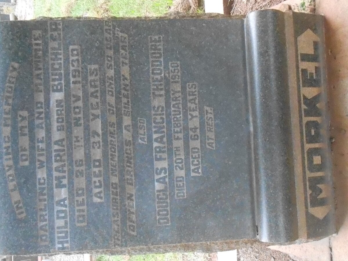 MORKEL Douglas Francis Theodore -1950 &amp; Hulda Maria BUCHLER -1930