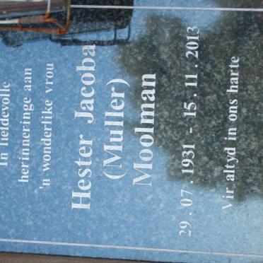 MOOLMAN Hester Jacoba nee MULLER 1931-2013