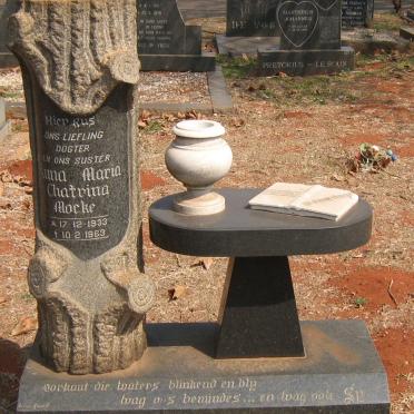 MOCKE Anna Maria Chatrina 1933-1963