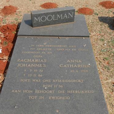 MOOLMAN Zacharias Johannes 1922-1986 &amp; Anna Catharina 1928-
