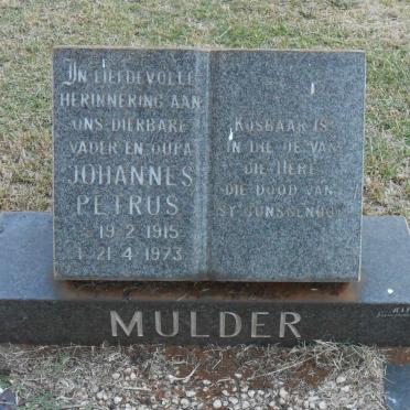 MULDER Johannes Petrus 1915-1973