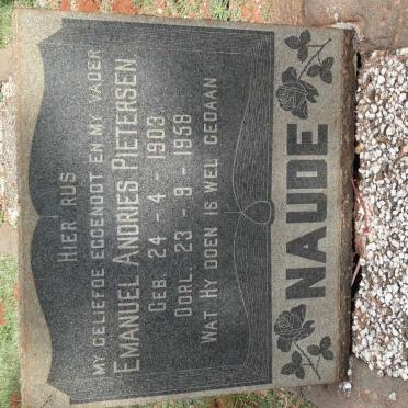 NAUDE Emanuel Andries Pietersen 1903-1958