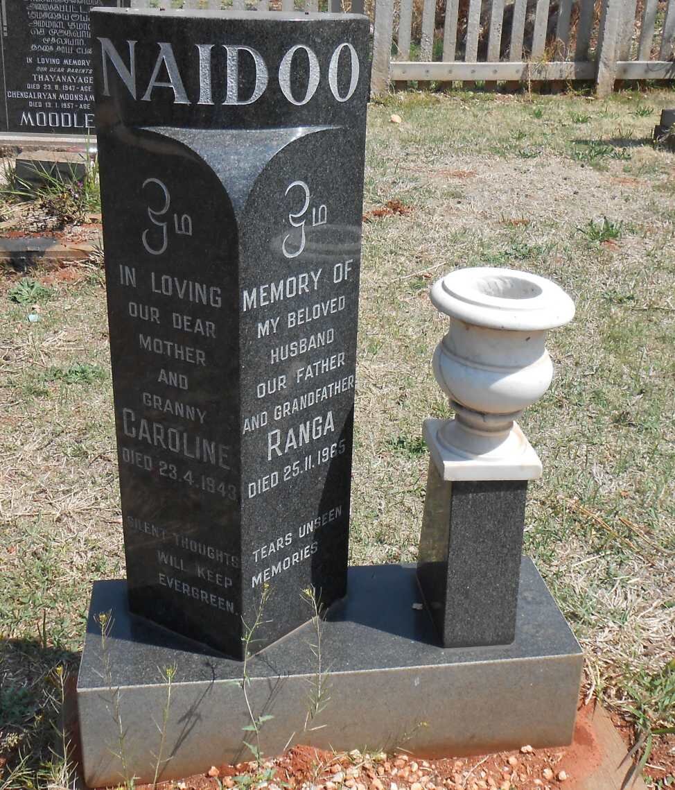 NAIDOO Ranga -1965 &amp; Caroline -1943