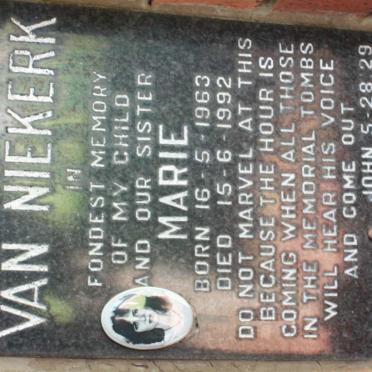 NIEKERK Marie, van 1963-1992