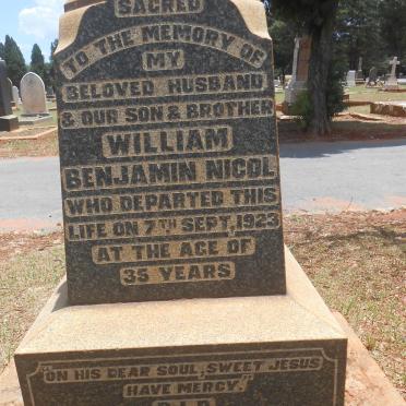 NICOL William Benjamin -1923