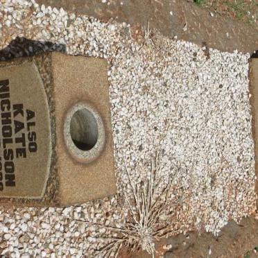 NICHOLSON William Robson 1884-1956 &amp; Kate 1888-1954