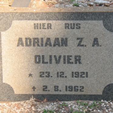 OLIVIER Adriaan Z.A. 1921-1962