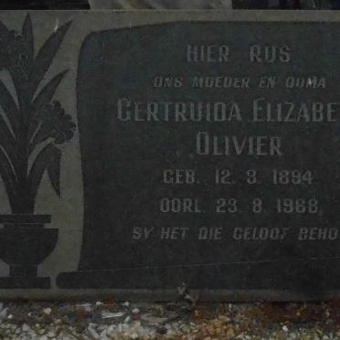 OLIVIER Gertruida Elizabeth 1894-1968