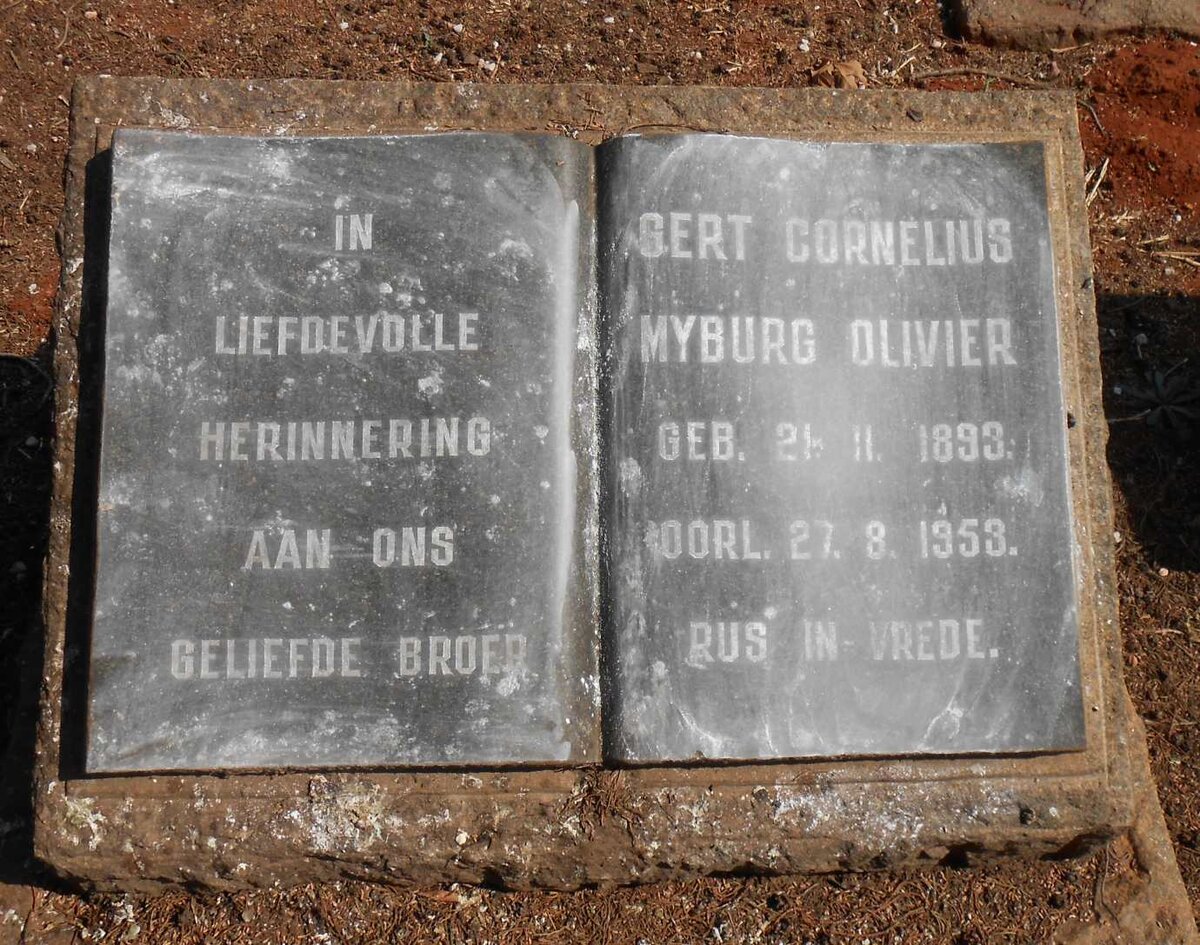 OLIVIER Gert Cornelius Myburg 1893-1953