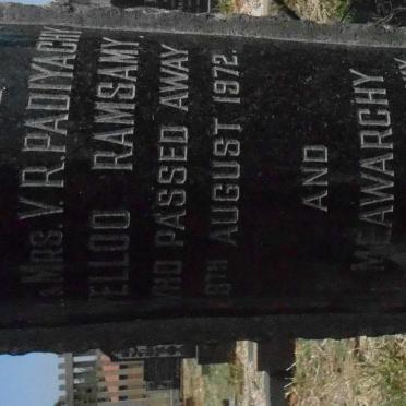 PADIYACHY Velloo Ramsamy -1972 &amp; Meawarchy -1970