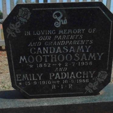 PADIACHY Candasamy Moothoosamy 1882-1958 &amp; Emily 1910-1986