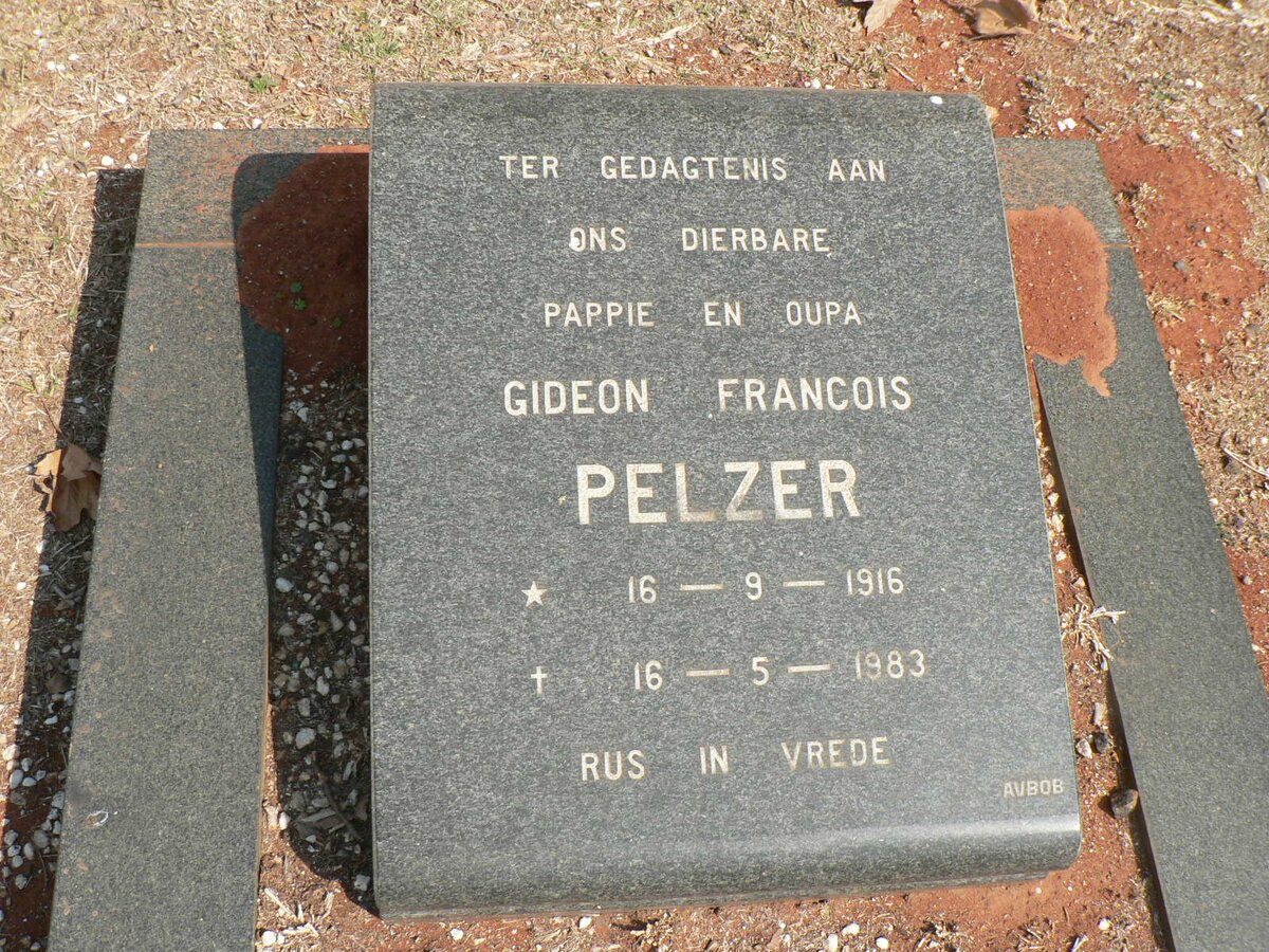 PELZER Gideon Francois 1916-1983