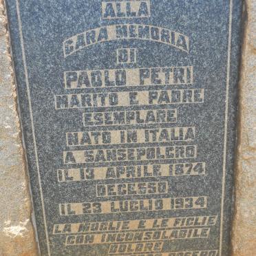 PETRI Paolo 1874-1934