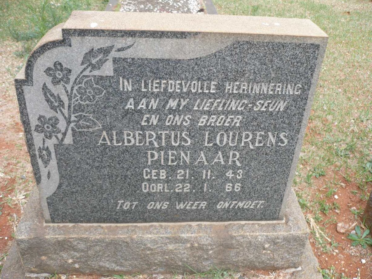 PIENAAR Albertus Lourens 1943-1966