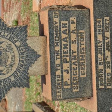 PIENAAR P.J. 1884-1927