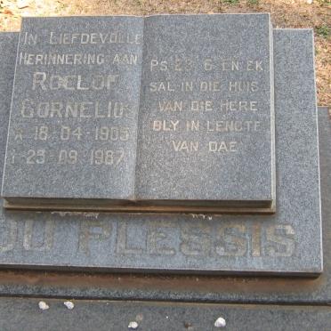 PLESSIS Roelof Cornelius, du 1905-1987