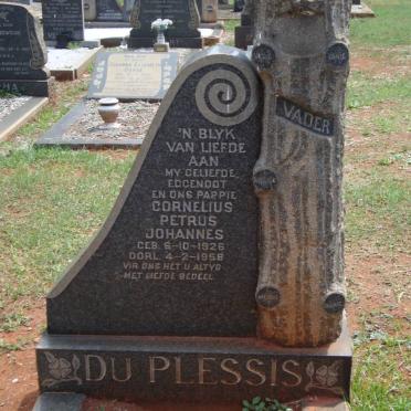PLESSIS Cornelius Petrus Johannes, du 1926-1958