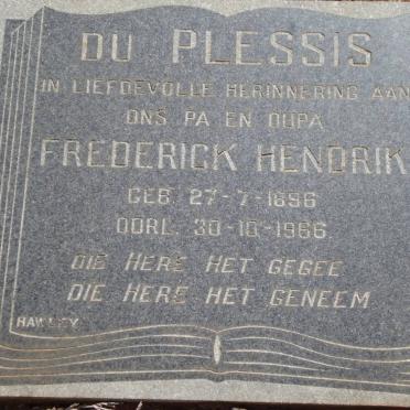 PLESSIS Frederick Hendrik, du 1896-1966