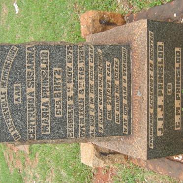 PRINSLOO Gertruida Susanna Maria nee BRITZ 1875-1928