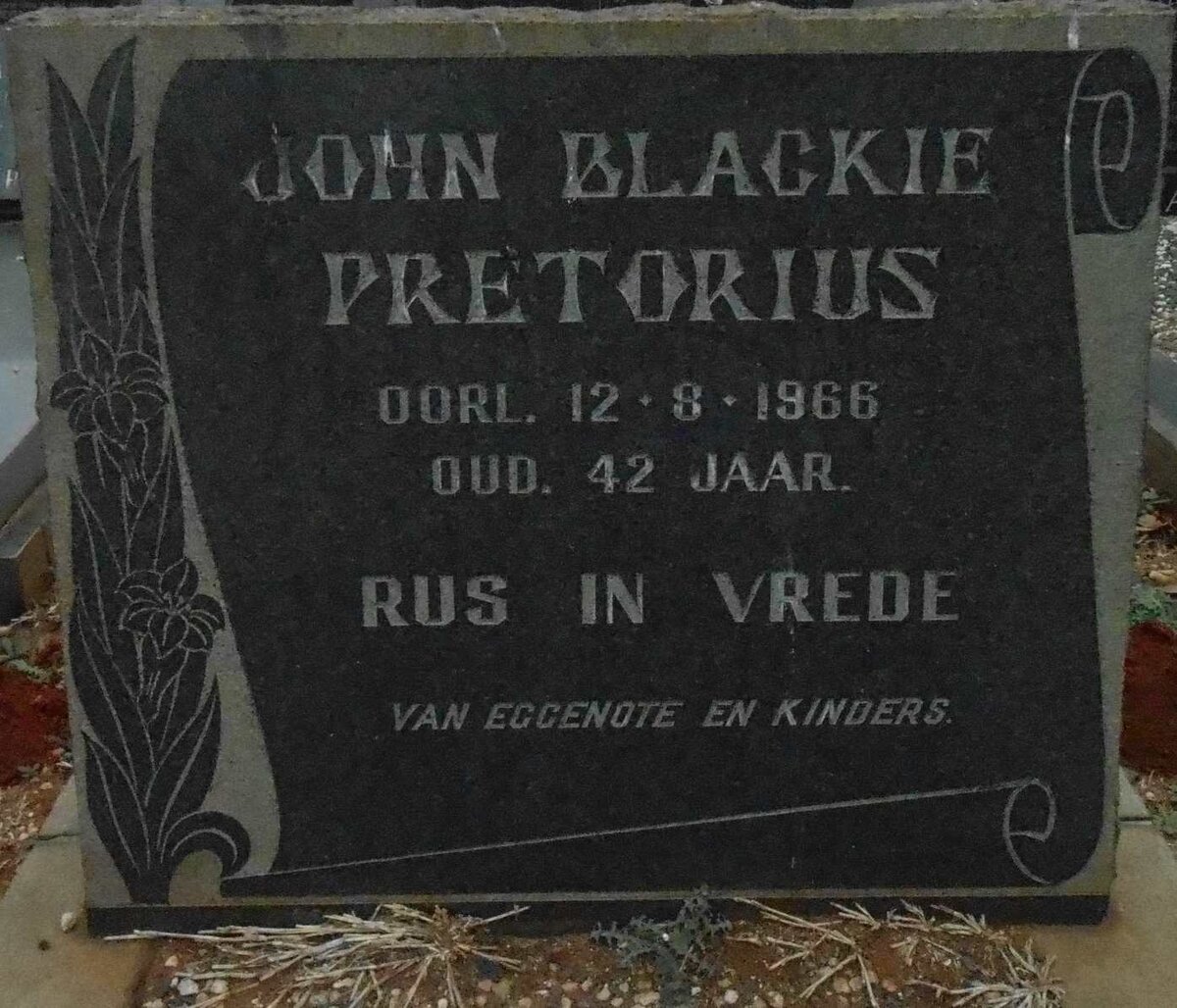 PRETORIUS John Blackie -1966