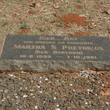 PRETORIUS Martha S. nee STRYDOM 1933-1961