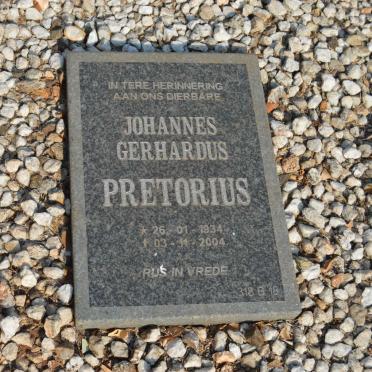 PRETORIUS Johannes Gerhardus 1934-2004