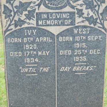 QUANTRILL West 1915-1935 &amp; Ivy 1920-1934