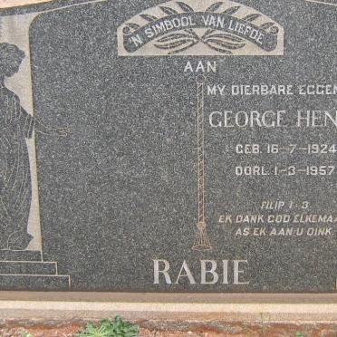 RABIE George Henry 1924-1957
