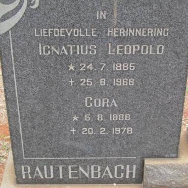 RAUTENBACH Ignatius Leopold 1885-1966 &amp; Cora 1888-1978