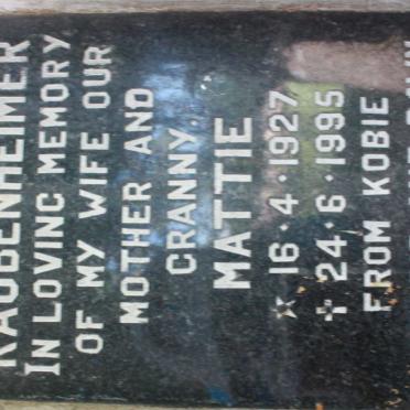 RAUBENHEIMER Mattie 1927-1995