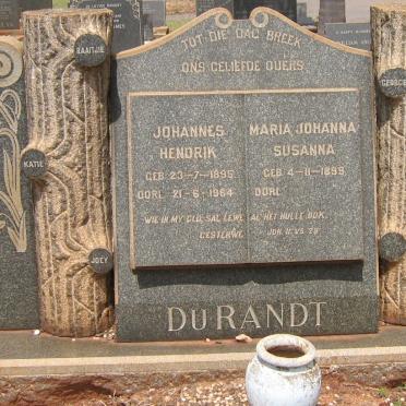 RANDT Johannes Hendrik, du 1895-1964 &amp; Maria Johanna Susanna 1899-