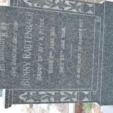 RAUTENBACH Bunny 1921-1954