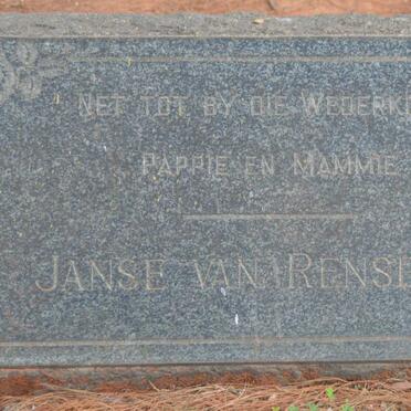 RENSBURG, Janse van ? &amp; ?