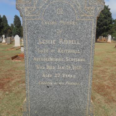 RIDDELL Leslie -1910