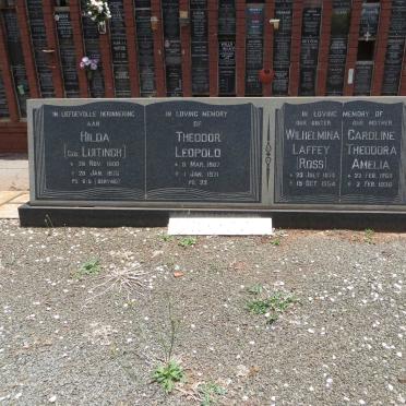 ROSS Caroline Theodora Amelia 1858-1936 :: LAFFEY Wilhelmina ROSS 1874-1954