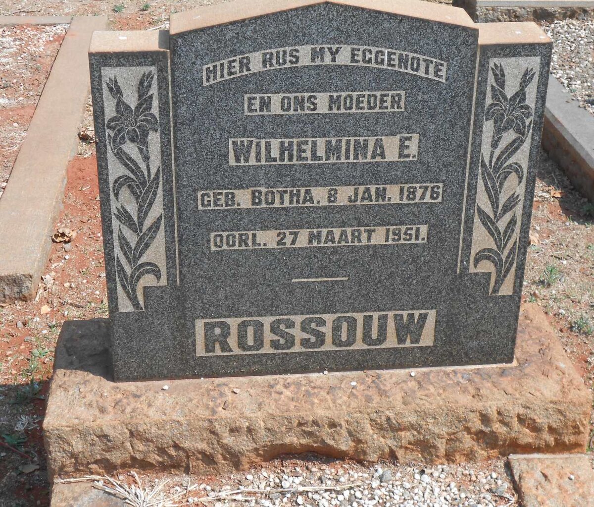 ROSSOUW Wilhelmina E. 1876-1951