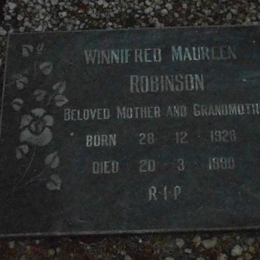 ROBINSON Winnifred Maureen 1928-1990