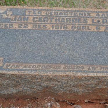 ROUX Jan Gerthardes, le 1916-1931