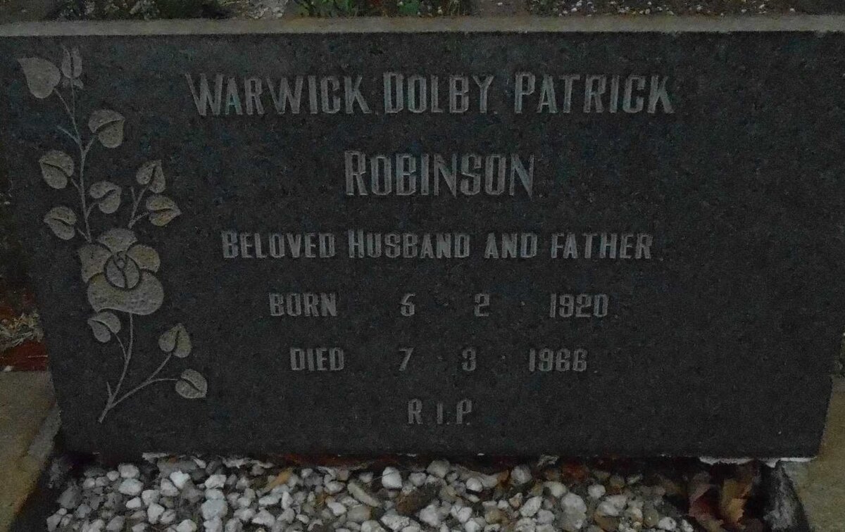 ROBINSON Warwick Dolby Patrick 1920-1966