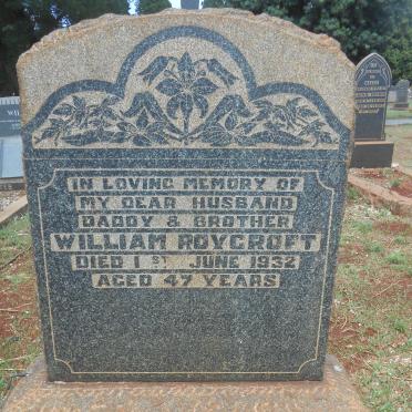 ROYCROFT William -1932