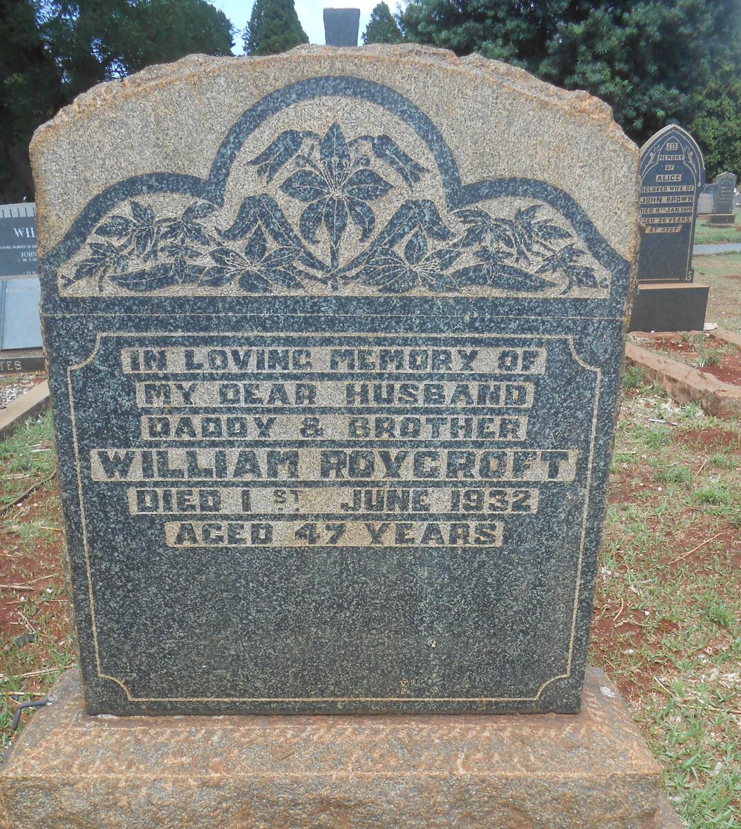 ROYCROFT William -1932