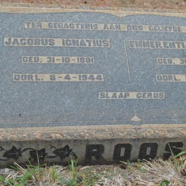 ROOS Jacobus Ignatius 1881-1944 &amp; Emmerentia Cornelia 1884-1953