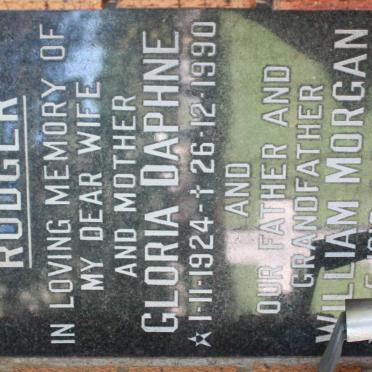 RODGER William Morgan 1919-1993 &amp; Gloria Daphne 1924-1990