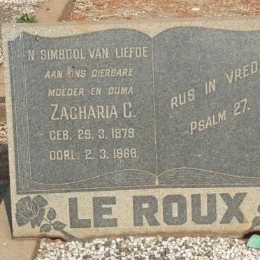 ROUX Zacharia C., le 1879-1966