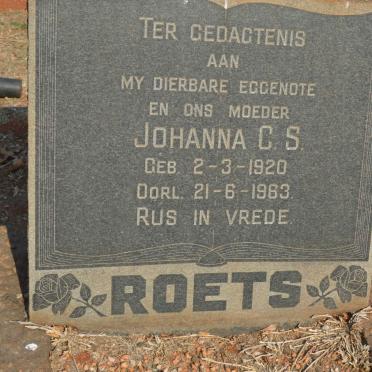 ROETS Johanna C.S. 1920-1963