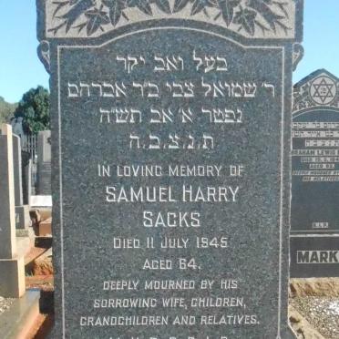 SACKS Samuel Harry -1945