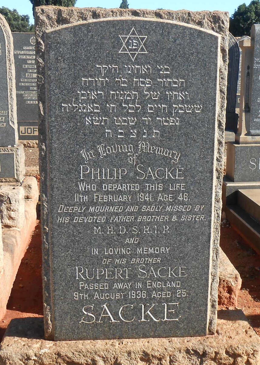 SACKE Philip -1941 :: SACKE Rupert -1936