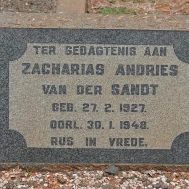 SANDT Zacharias Andries, van der 1927-1948